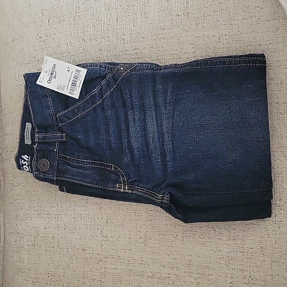 Boys Oshkosh B'gosh workwear straight jeans 4t dark wash